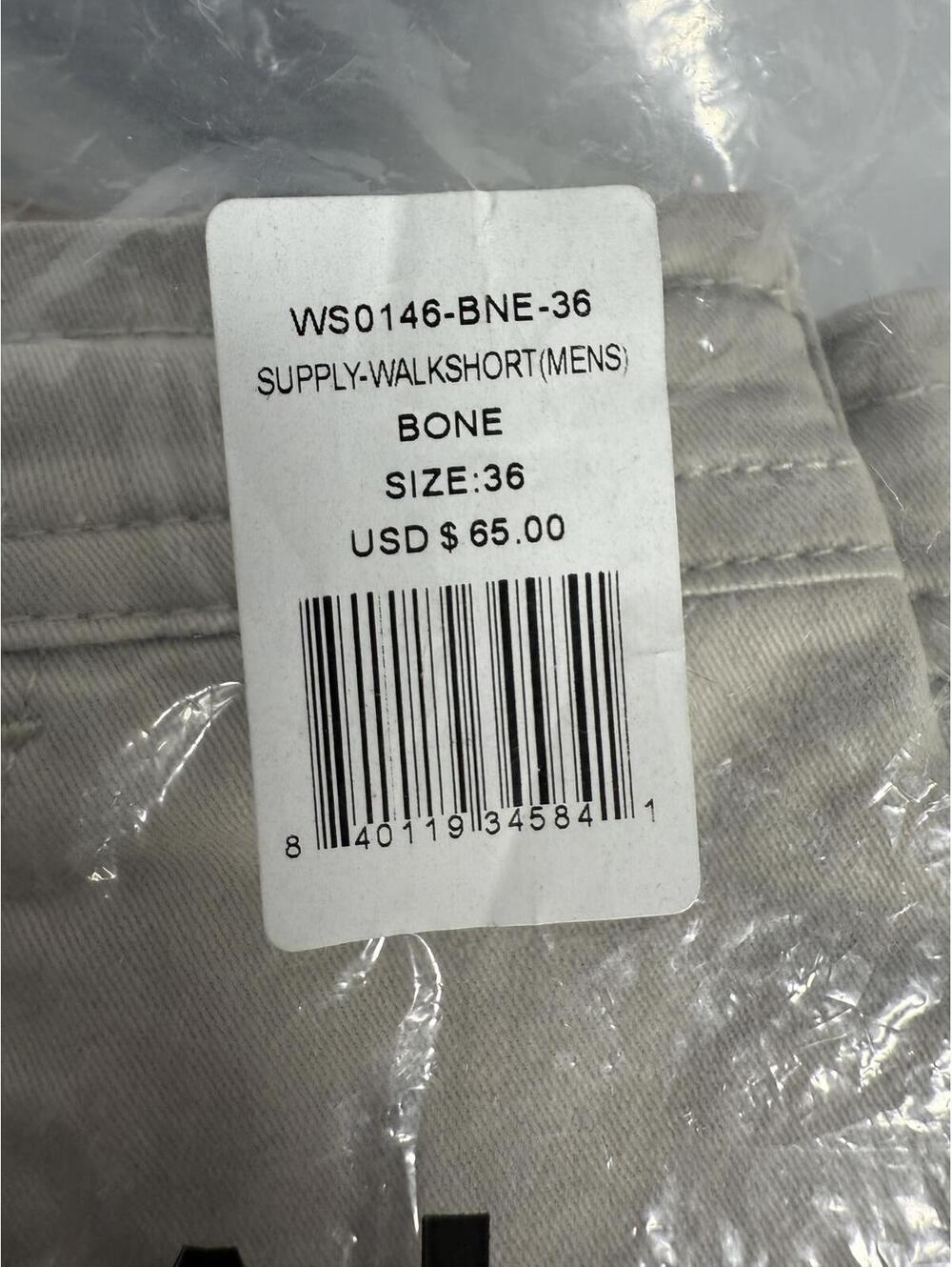 NWT Banks Journal Supply Walkshort Bone Men's Size 36 - Picture 5 of 8
